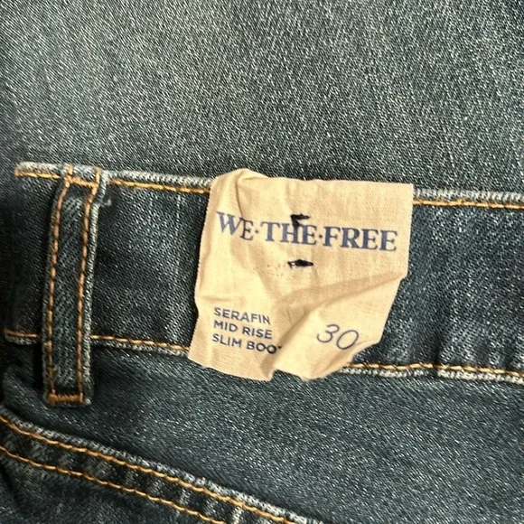Free People We The Free Serafin Midrise Slim Bootcut Jeans - Picture 4 of 5
